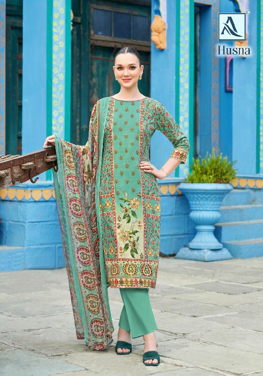 Alok Husna Wholesale Pure Viscose Reyon With Fancy Hand Work Dress Material