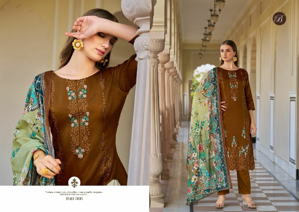 Belliza Zarqash Vol-3 Wholesale Pure Heavy Jam With Designer Work Dress Material