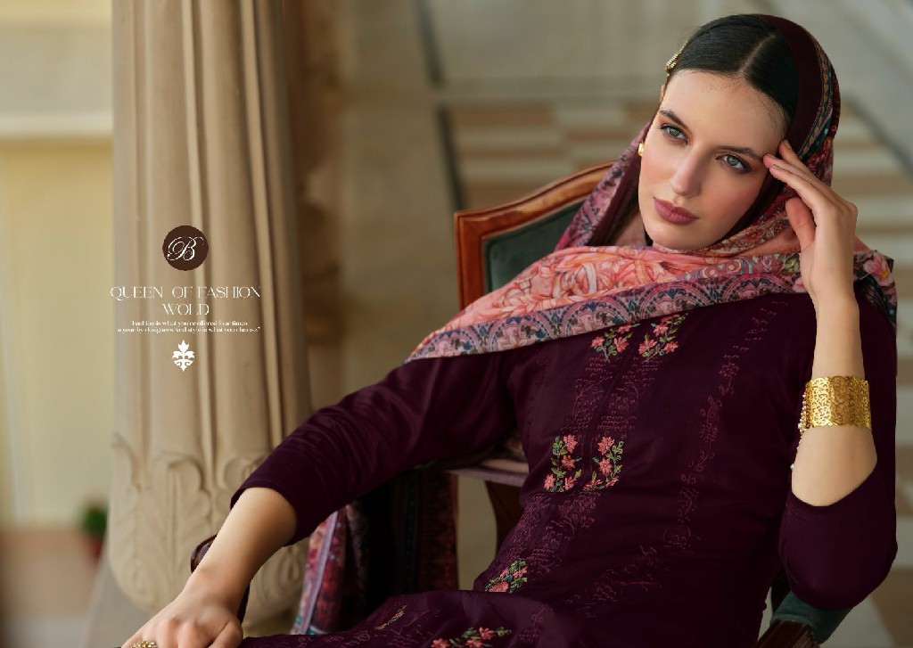 Belliza Zarqash Vol-3 Wholesale Pure Heavy Jam With Designer Work Dress Material