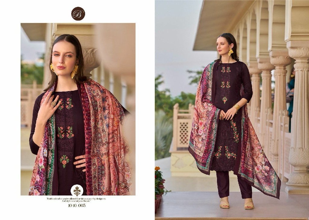 Belliza Zarqash Vol-3 Wholesale Pure Heavy Jam With Designer Work Dress Material