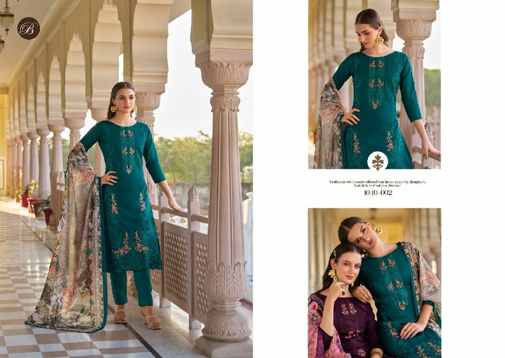 Belliza Zarqash Vol-3 Wholesale Pure Heavy Jam With Designer Work Dress Material