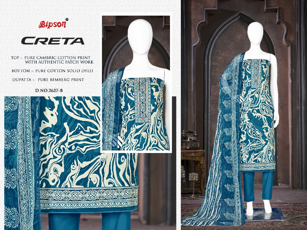 bipson prints creta 2627 cambric cotton elegant style salwar kameez