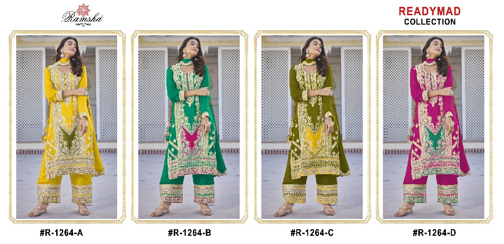 Ramsha R-1264 Wholesale Readymade Indian Pakistani Salwar Suits