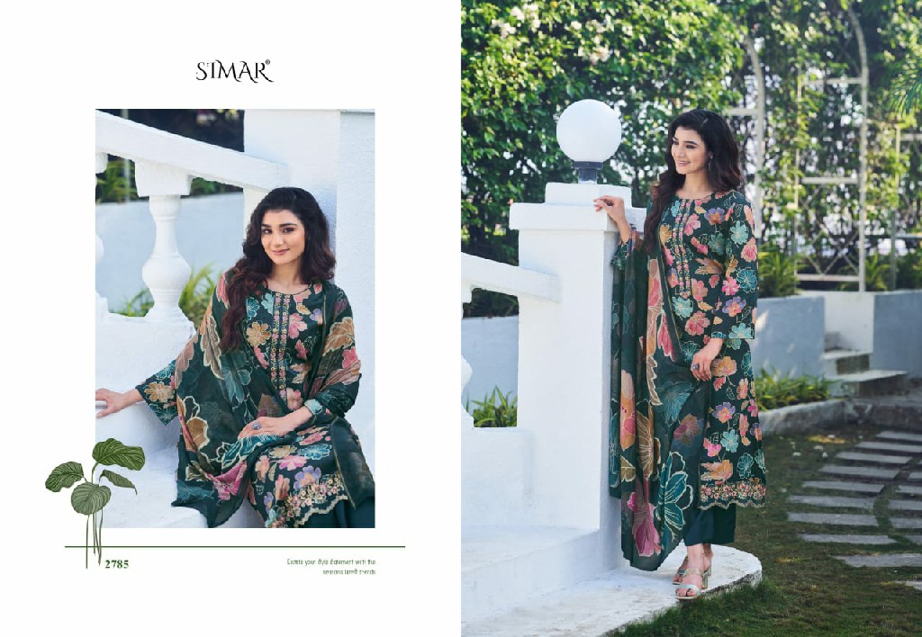 Glossy Simar Hana Wholesale Pure Jam Cotton With Embroidery Work Suits