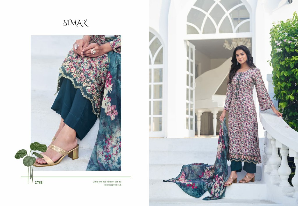 Glossy Simar Hana Wholesale Pure Jam Cotton With Embroidery Work Suits