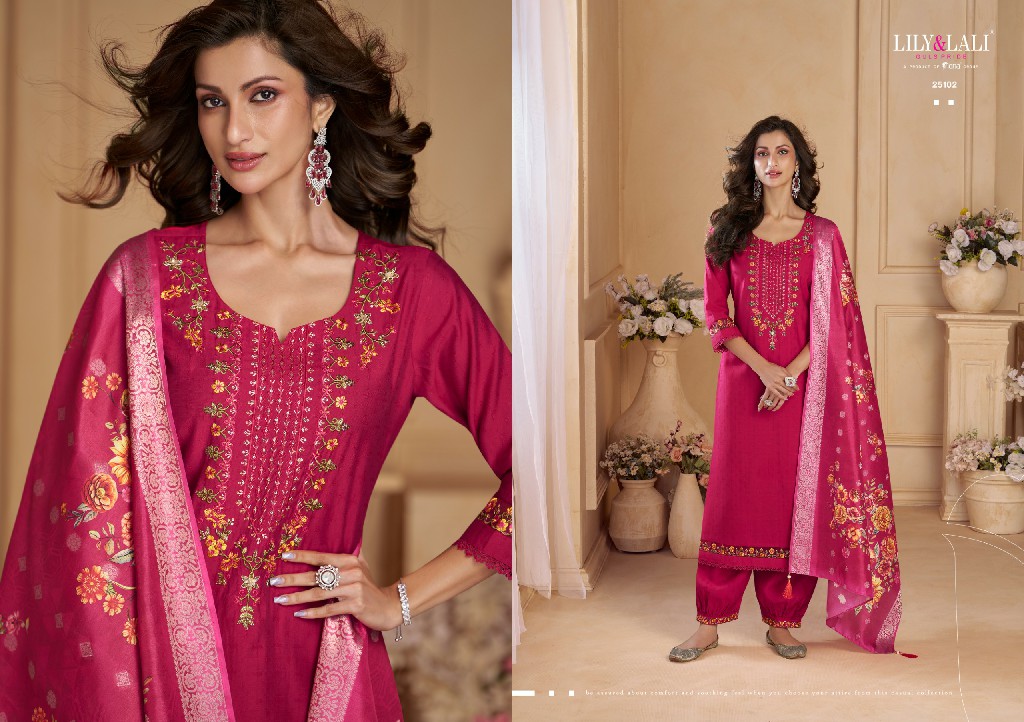 Lily And Lali Khwab Wholesale Handwork And Embroidered 3 Piece Suits