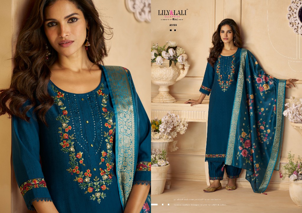Lily And Lali Khwab Wholesale Handwork And Embroidered 3 Piece Suits