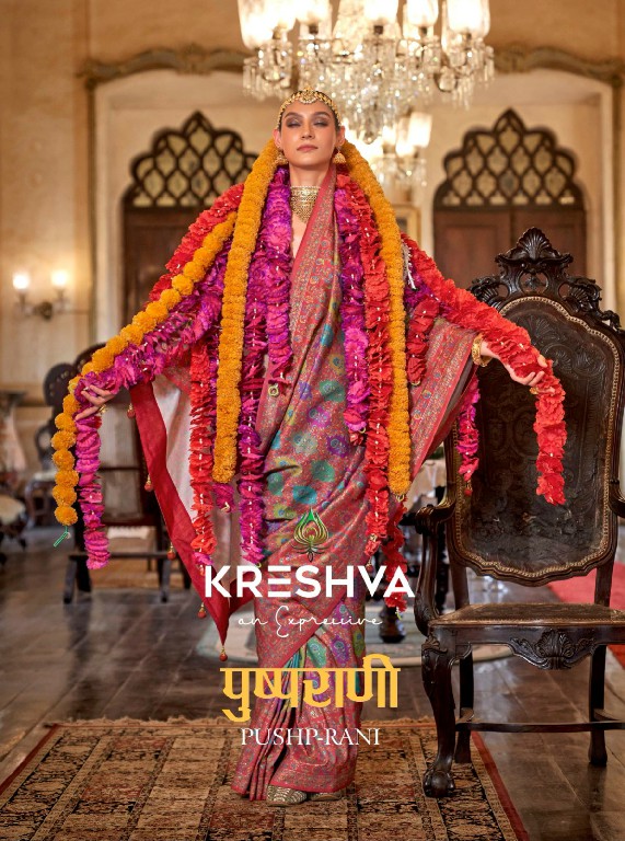Kreshva Pushp Rani Wholesale Super Pure Silk Party Wear Sarees Collection