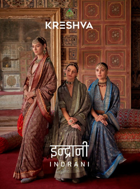 Kreshva Indrani Wholesale Super Pure Silk Party Wear Sarees Collection