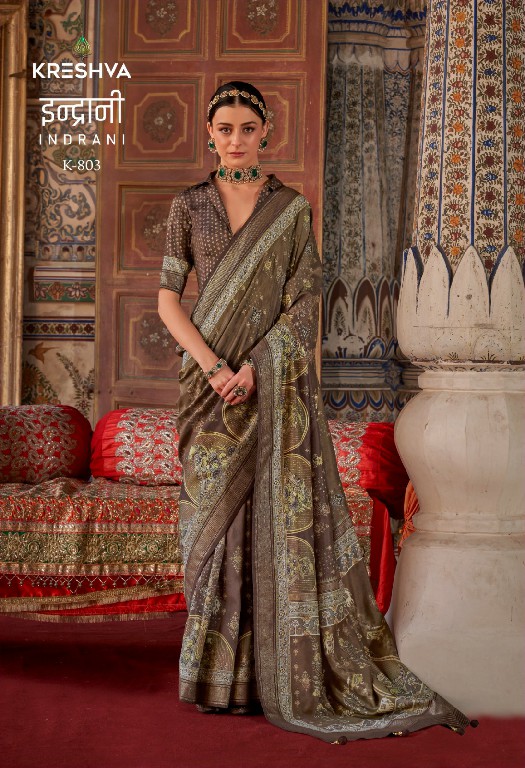 Kreshva Indrani Wholesale Super Pure Silk Party Wear Sarees Collection