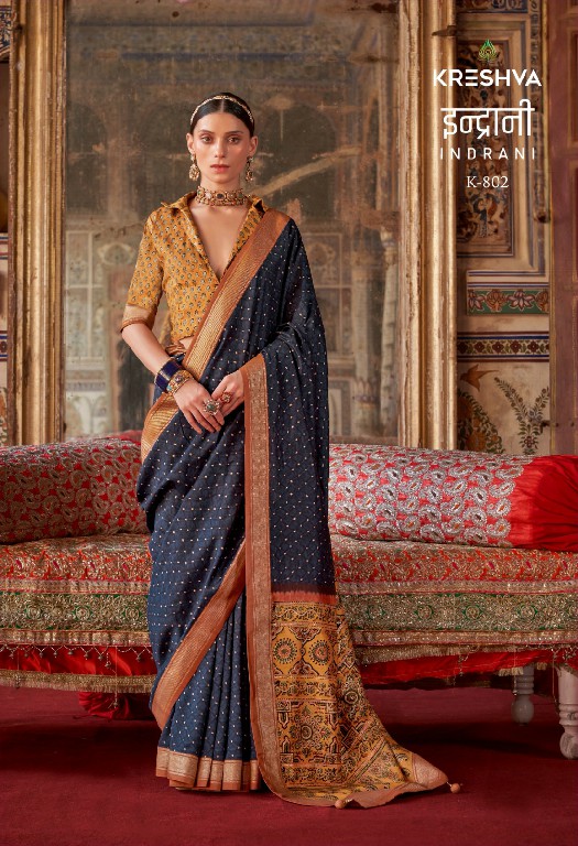 Kreshva Indrani Wholesale Super Pure Silk Party Wear Sarees Collection