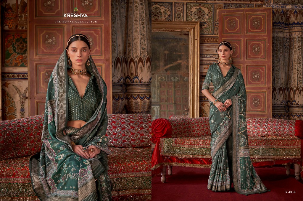 Kreshva Indrani Wholesale Super Pure Silk Party Wear Sarees Collection