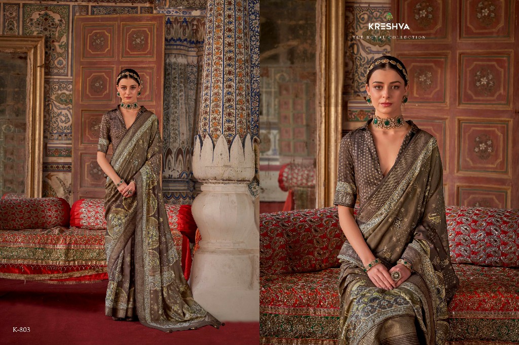 Kreshva Indrani Wholesale Super Pure Silk Party Wear Sarees Collection