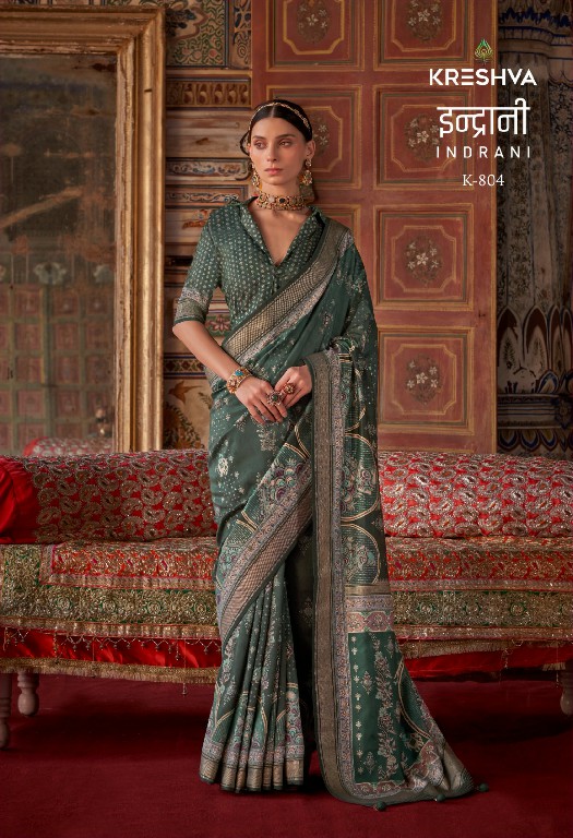 Kreshva Indrani Wholesale Super Pure Silk Party Wear Sarees Collection