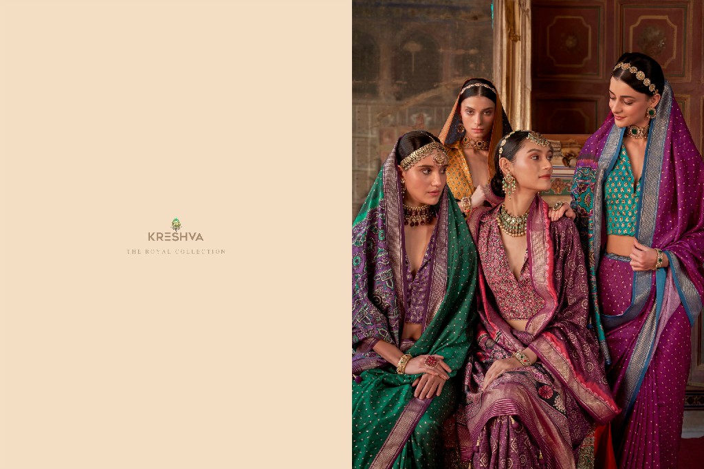 Kreshva Indrani Wholesale Super Pure Silk Party Wear Sarees Collection
