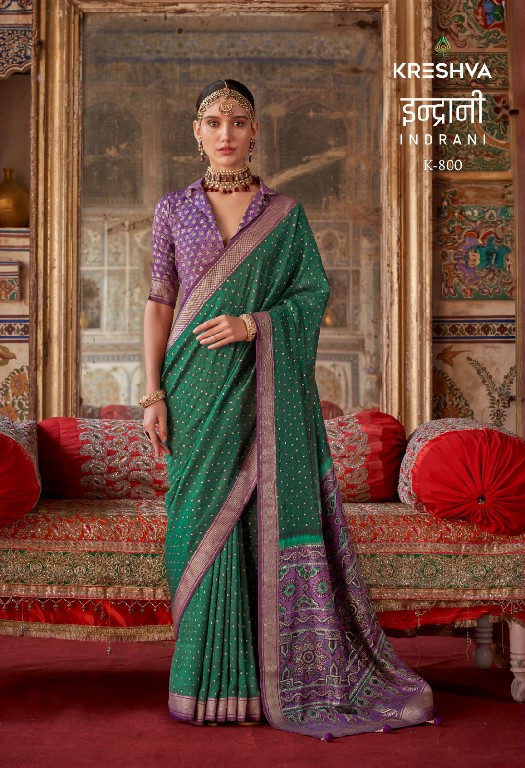 Kreshva Indrani Wholesale Super Pure Silk Party Wear Sarees Collection