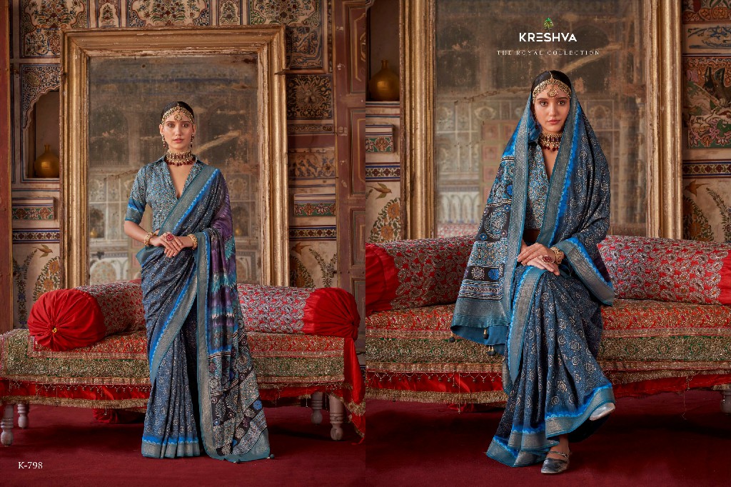 Kreshva Indrani Wholesale Super Pure Silk Party Wear Sarees Collection