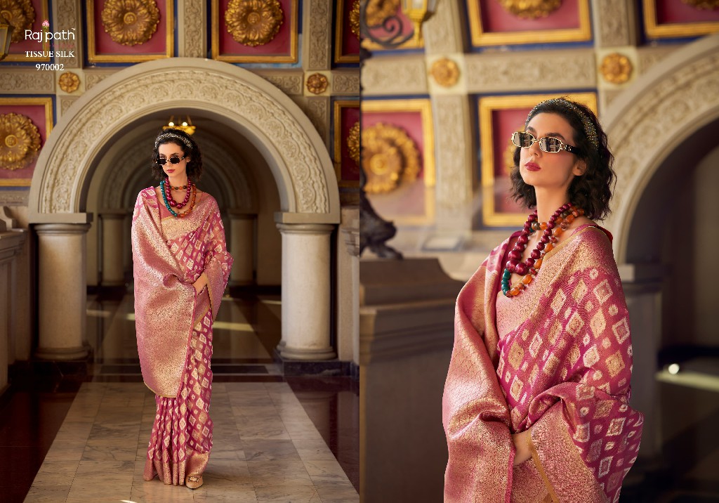 Rajpath Goldmine Wholesale Tissue Silk Ethnic Sarees Collection
