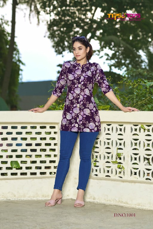 Tips And Tops Cotton Shorties Vol-6 Wholesale Premium Cotton Flex Print Short Tops