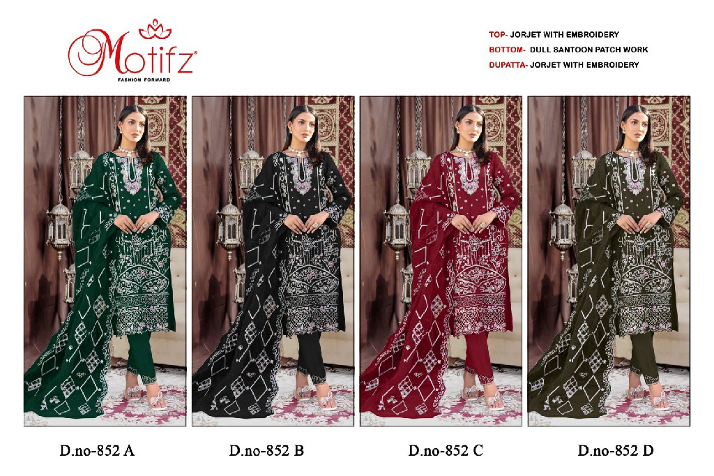 Motifz D.no 852 Wholesale Indian Pakistani Concept Salwar Suits