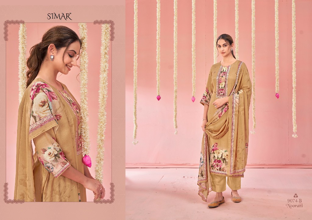 Glossy Simar Noorani Wholesale Pure Viscose Muslin With Handwork Suits