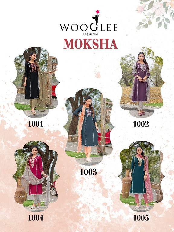 Wooglee Moksha Wholesale Viscose Silk Readymade 3 Piece Suits