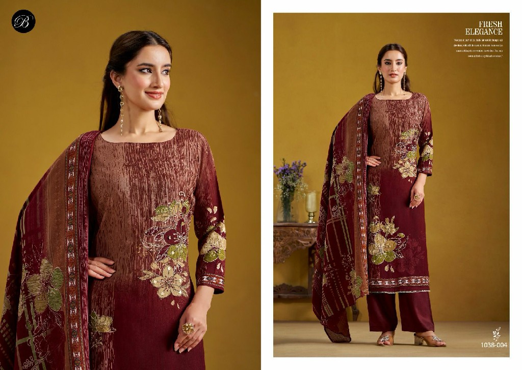 lamhe by belliza designer viscose rayon modern pakistani dress material