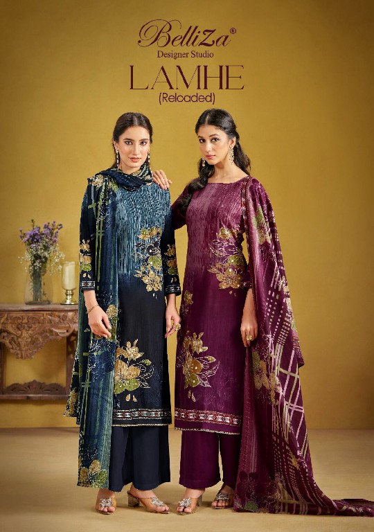lamhe by belliza designer viscose rayon modern pakistani dress material