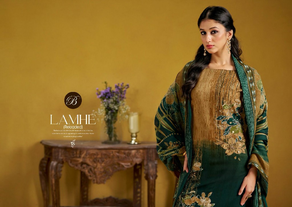 lamhe by belliza designer viscose rayon modern pakistani dress material