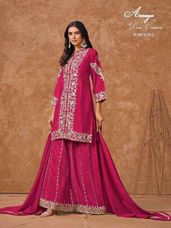 Twisha Aanaya By Dani Creations Vol-215 Wholesale Chinon Silk Designer Suits
