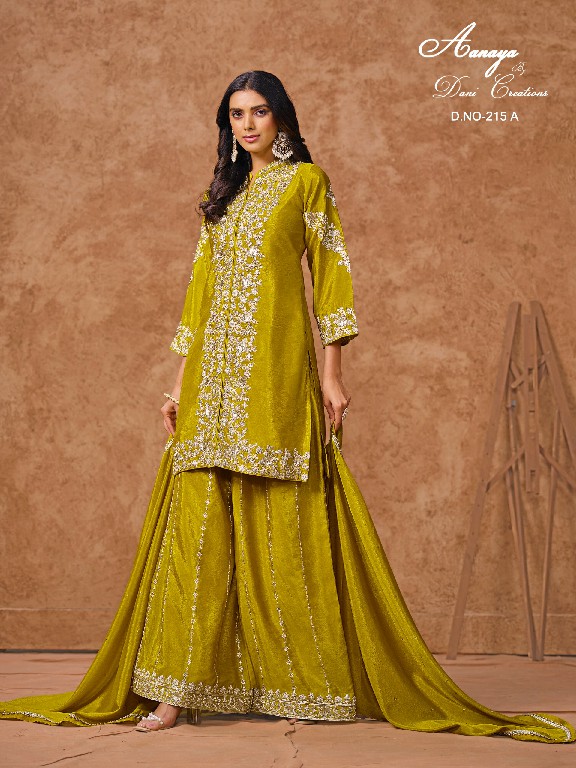 Twisha Aanaya By Dani Creations Vol-215 Wholesale Chinon Silk Designer Suits