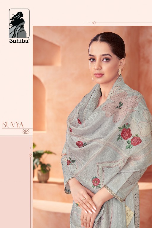 Sahiba Suvya Wholesale Pure Cotton Lawn With Hand Work Salwar Suits