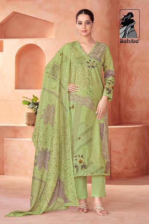 Sahiba Suvya Wholesale Pure Cotton Lawn With Hand Work Salwar Suits