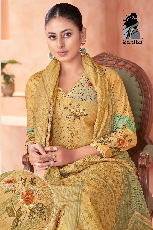 Sahiba Suvya Wholesale Pure Cotton Lawn With Hand Work Salwar Suits