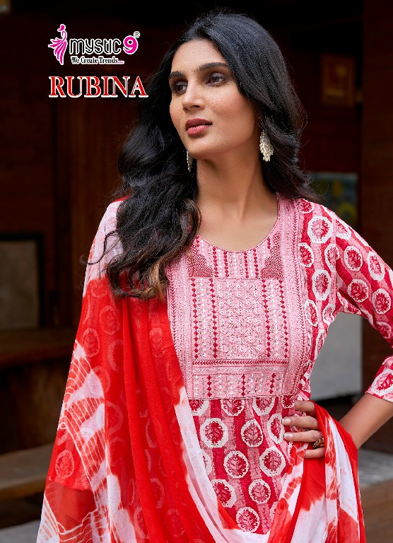 Mystic 9 Rubina Vol-7 Wholesale Straight Cut Kurti With Pant And Dupatta