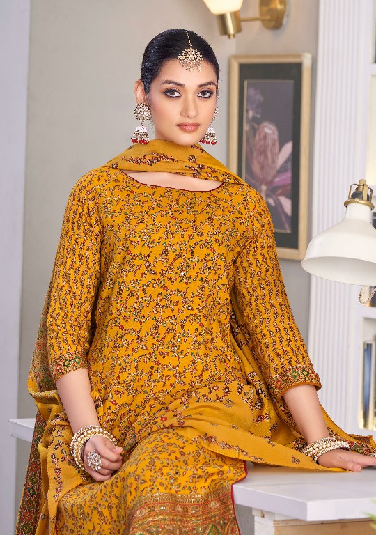 Alok Kantha Wholesale Heavy Viscose With Fancy Hand Work Dress Material
