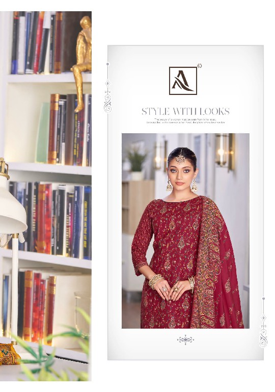 Alok Kantha Wholesale Heavy Viscose With Fancy Hand Work Dress Material