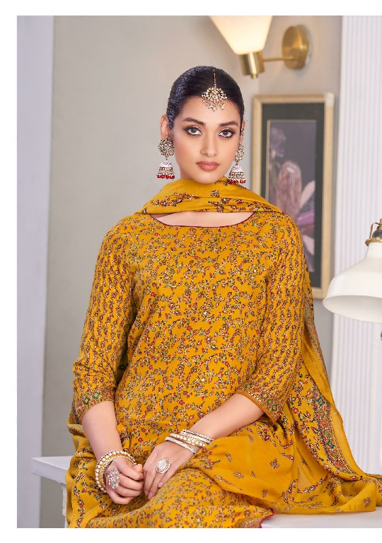 Alok Kantha Wholesale Heavy Viscose With Fancy Hand Work Dress Material