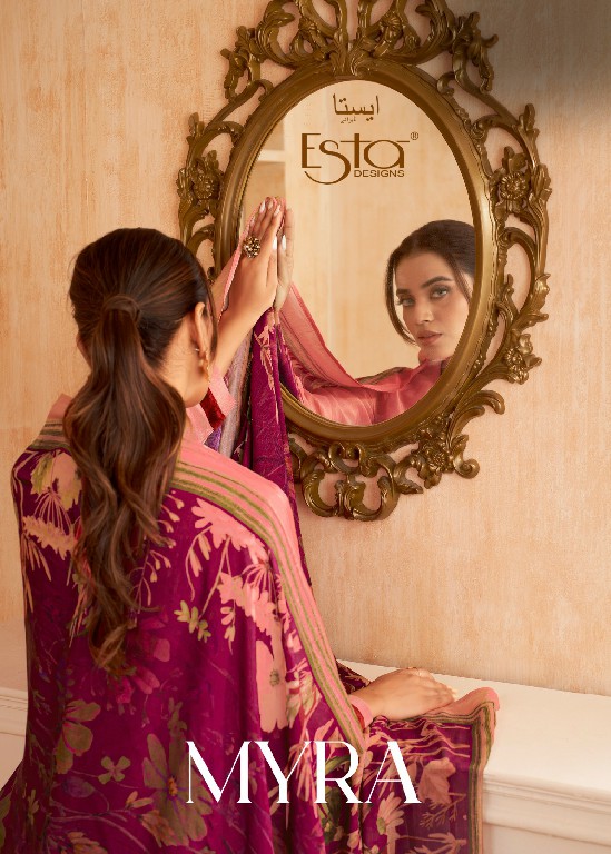 Esta Myra D.no 1001 Colour Wholesale Linen Tissue With Work Suits