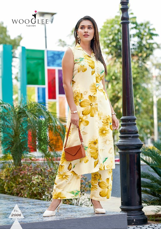 Wooglee Samiksha Wholesale Rayon Print Kurtis With Bottom