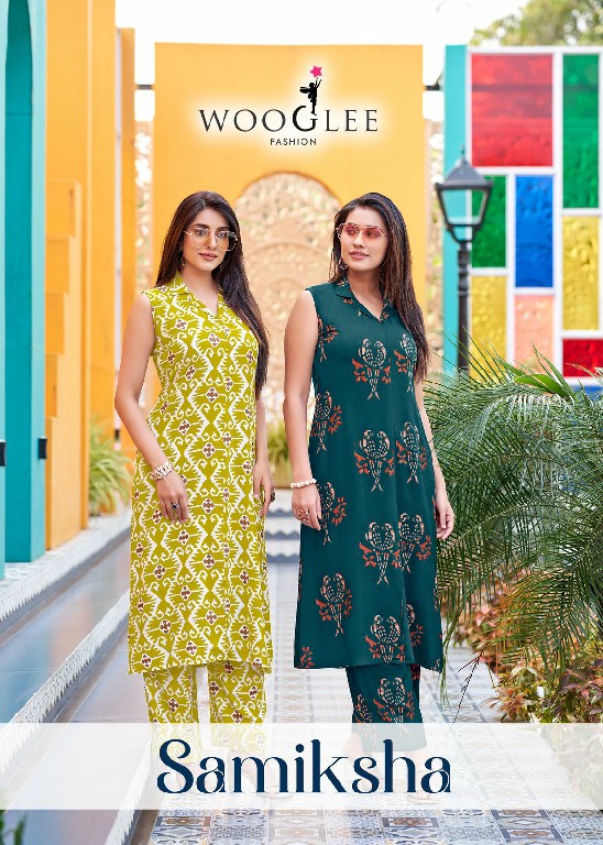 Wooglee Samiksha Wholesale Rayon Print Kurtis With Bottom