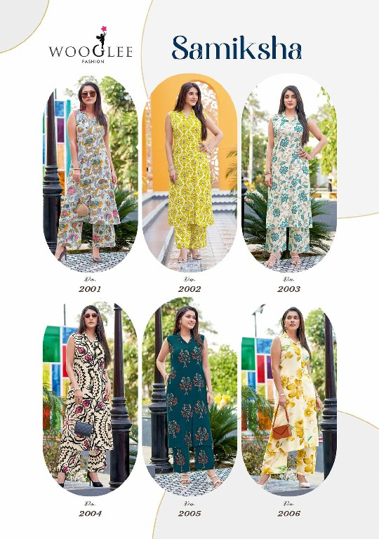 Wooglee Samiksha Wholesale Rayon Print Kurtis With Bottom