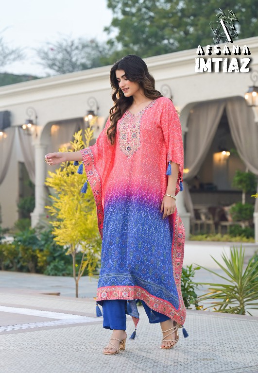 Afsana Imtiaz Wholesale Pure Muslin Viscose Kaftan Kurtis Combo