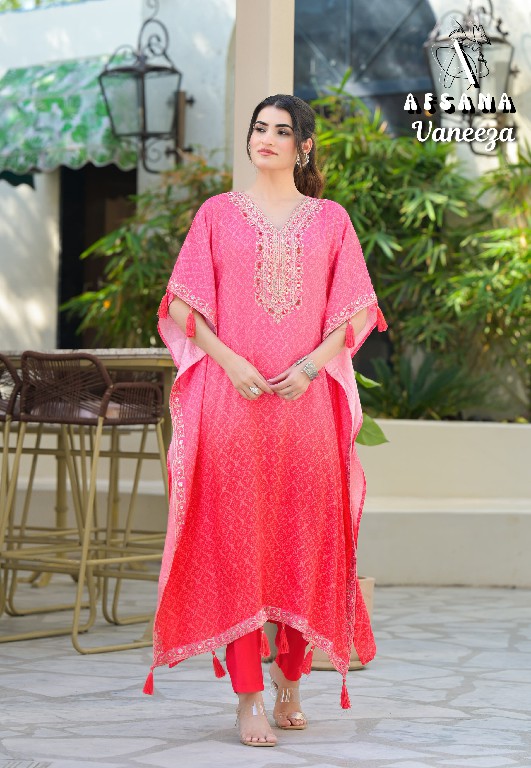 Afsana Imtiaz Wholesale Pure Muslin Viscose Kaftan Kurtis Combo