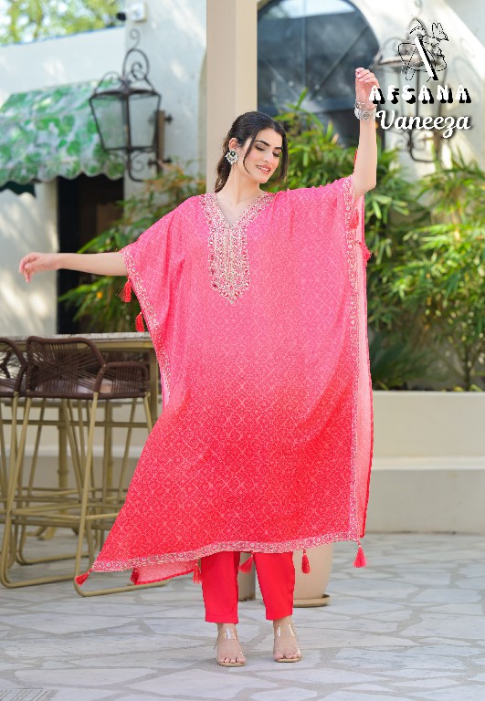 Afsana Imtiaz Wholesale Pure Muslin Viscose Kaftan Kurtis Combo