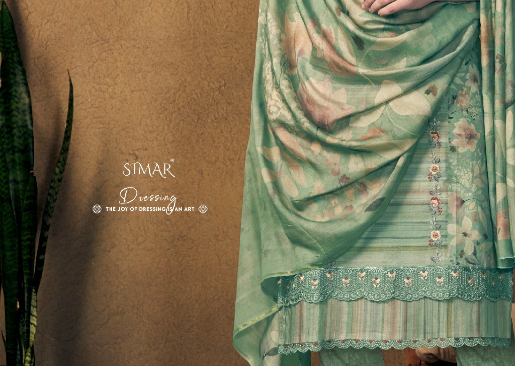 bani by glossy Simar lawn cotton 5008a-5008d fancy unstitch suit online