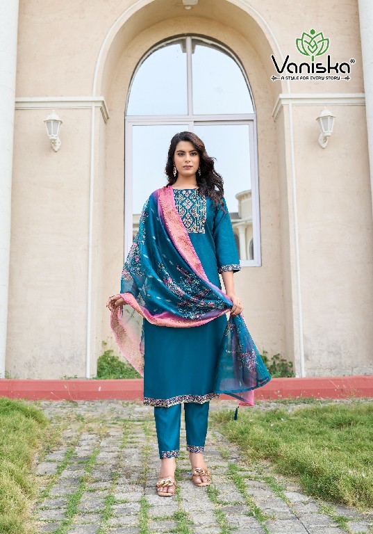 Vaniska Maharani Vol-1 Wholesale Straight Kurti With Pant And Dupatta