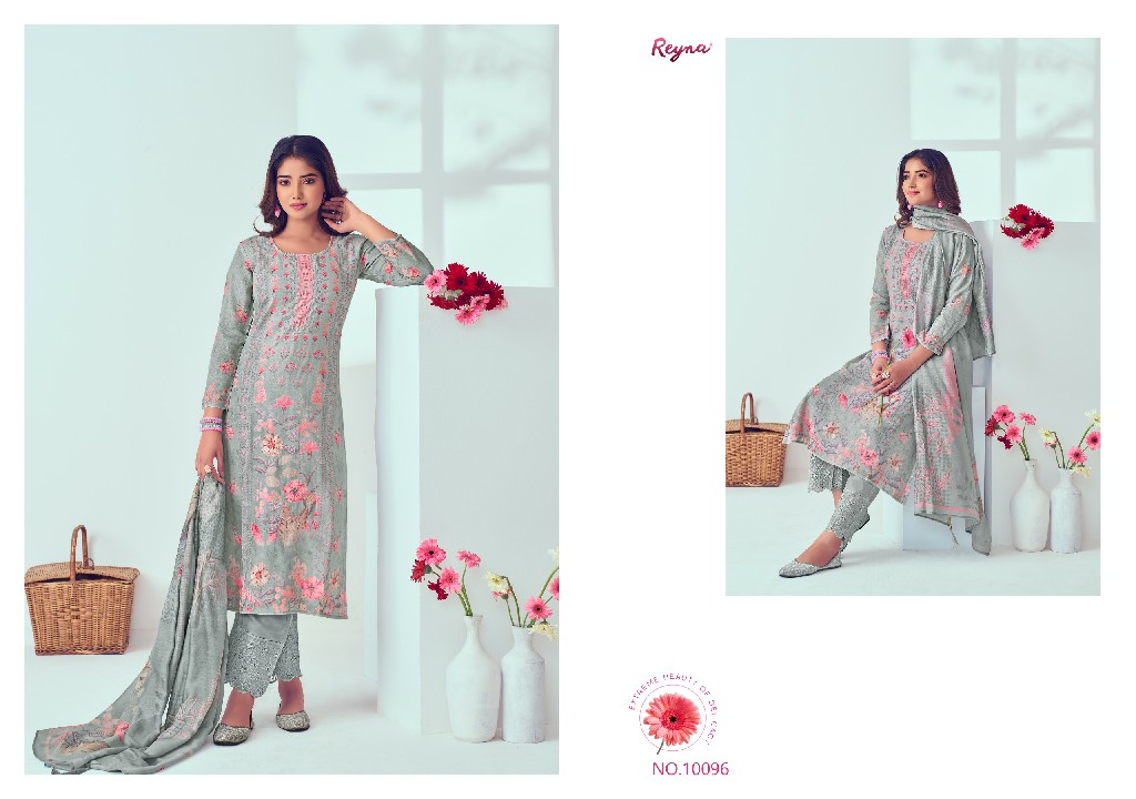 Reyna Preet Wholesale Pure Linen With Handwork On Neck Salwar Suits