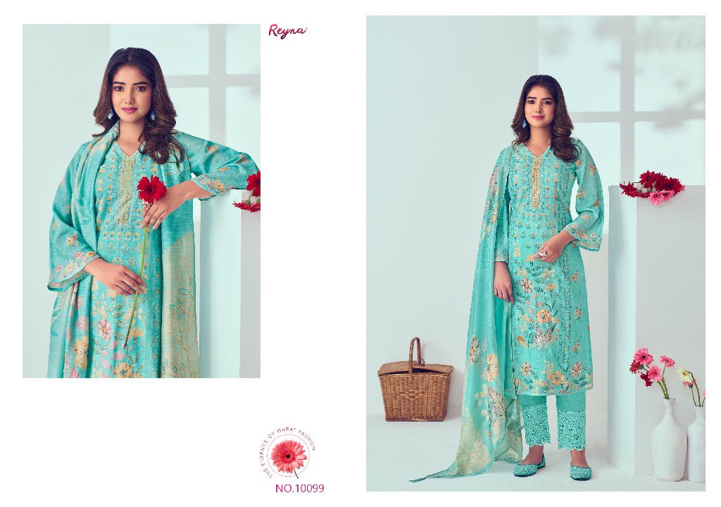 Reyna Preet Wholesale Pure Linen With Handwork On Neck Salwar Suits