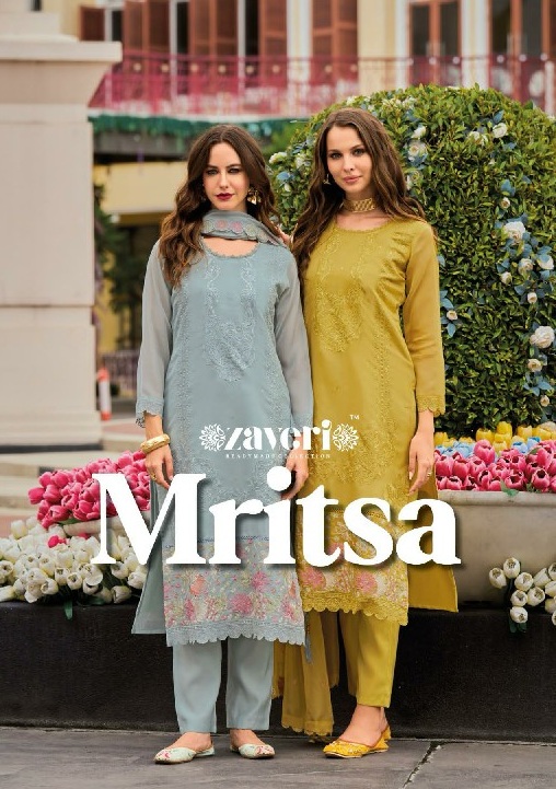 Zaveri Mritsa Wholesale Soft Organza Pakistani Style Readymade Suits